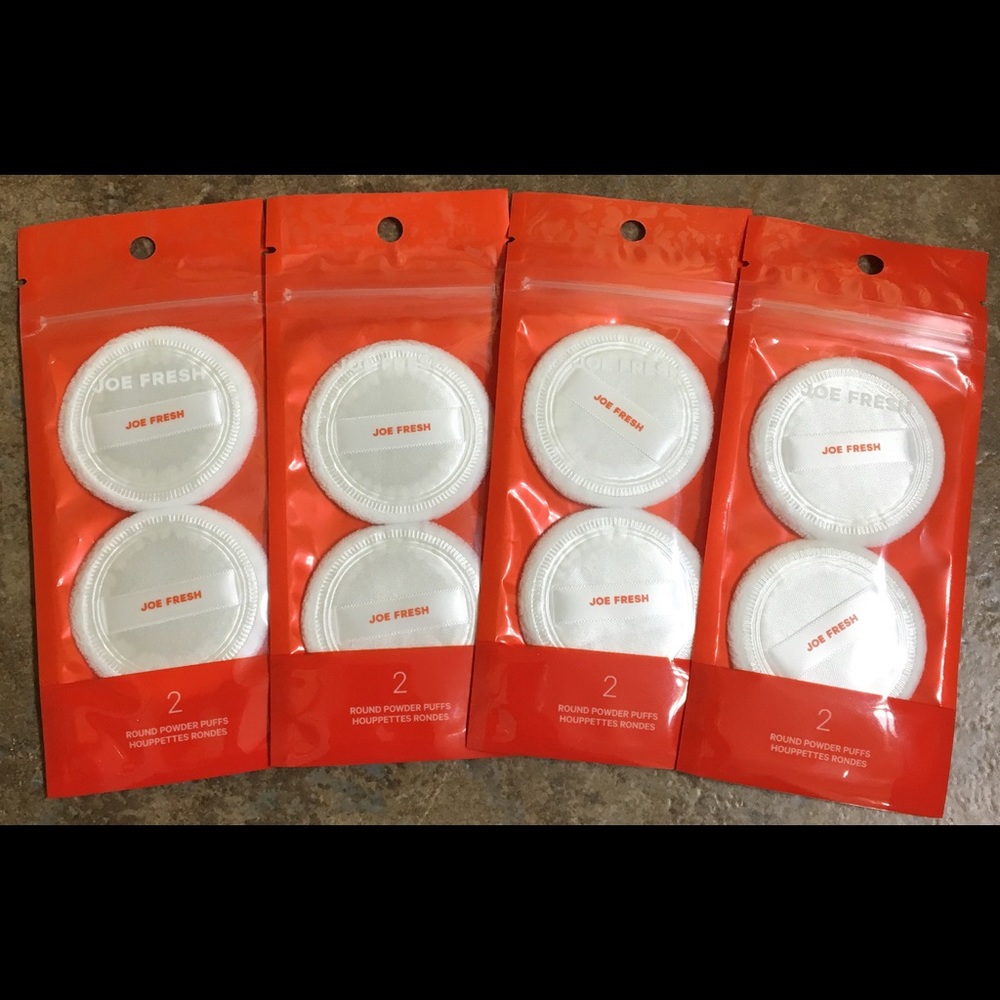 Joe Fresh Round Powder Puffs Lot of 4 packages
